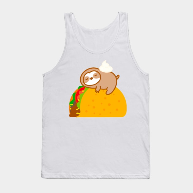 Easily Distracted By Tacos Sloth Tank Top by theslothinme